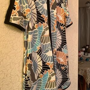 Rachel Roy Dress, black trimmed floral patterns, worn only once